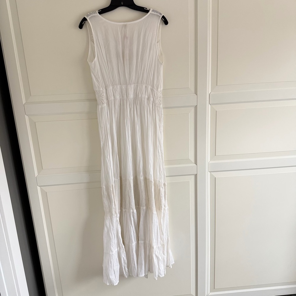 New! RAGA White Floral Maxi Dress Size Medium 23029 - Picture 3 of 12